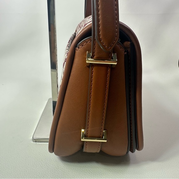 NEW KATE SPADE FLOWER JACQUARD BURGUNDY CROSSBODY BAG ! - Picture 7 of 10